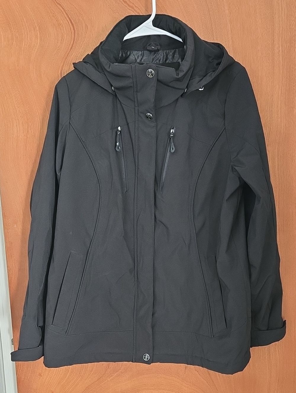 Gerry Weber Black Hooded Ski Jacket with Waterproof Zippers